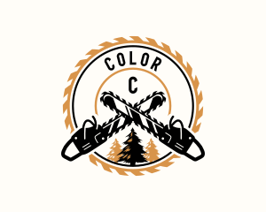 Emble - Industrial Chainsaw Logging logo design