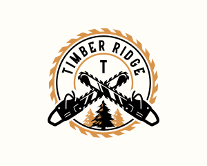 Logging - Industrial Chainsaw Logging logo design