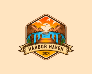 Dock - Sunset Mountain Dock logo design