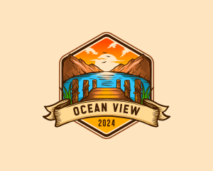 Sunset Mountain Dock logo design