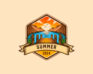 Sunset Mountain Dock logo design