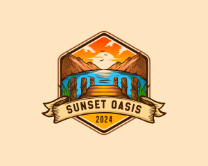 Sunset Mountain Dock logo design