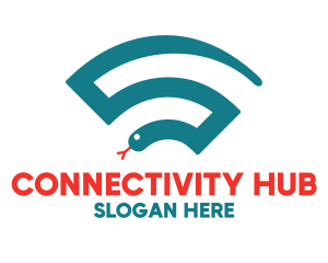 Snake Online Wifi  logo design