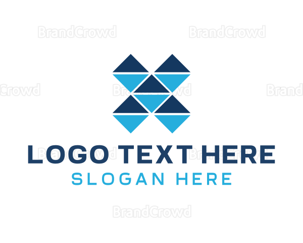 Modern Mosaic Letter X Logo