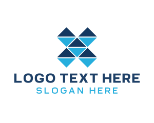 Shattered - Modern Mosaic Letter X logo design