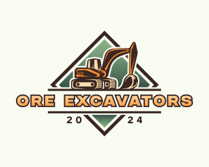 Industrial Mining Excavator logo design