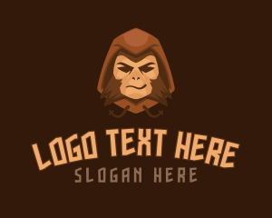 Mysterious - Hooded Gaming Monkey logo design