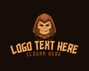 Game Streaming - Hooded Ape Monkey logo design