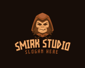 Smirk - Hooded Ape Monkey logo design