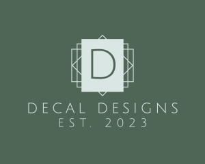 Square Interior Design Art Deco  logo design