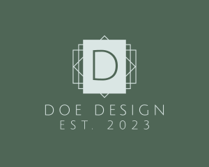 Square Interior Design Art Deco  logo design