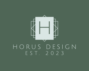 Square Interior Design Art Deco  logo design