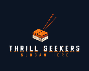 Sashimi Sushi Chopsticks logo design