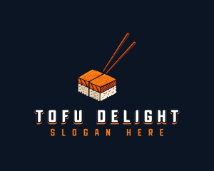 Sashimi Sushi Chopsticks logo design