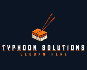 Sashimi Sushi Chopsticks logo design