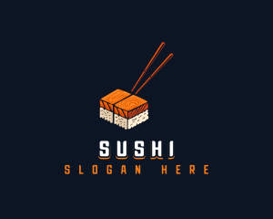 Sashimi Sushi Chopsticks logo design