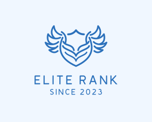 Rank - Shield Wings Badge logo design