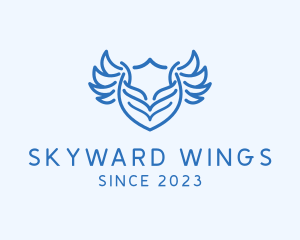 Aeronautics - Shield Wings Badge logo design