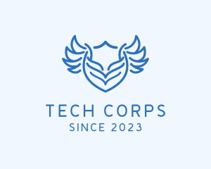 Corps - Shield Wings Badge logo design