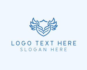 Shield Wings Badge logo design