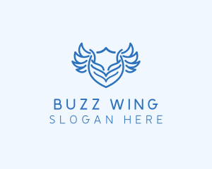 Shield Wings Badge logo design