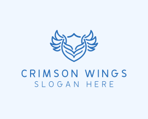 Shield Wings Badge logo design