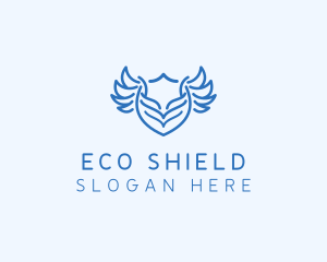 Shield Wings Badge logo design