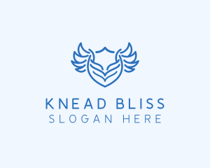 Shield Wings Badge logo design