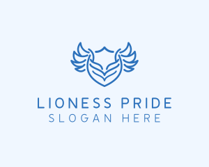 Shield Wings Badge logo design