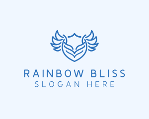 Shield Wings Badge logo design