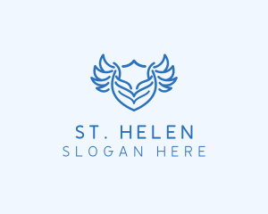 Shield Wings Badge logo design