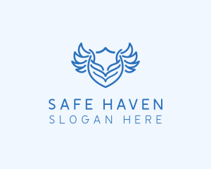 Shield Wings Badge logo design