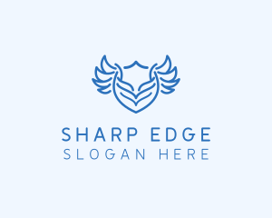 Shield Wings Badge logo design