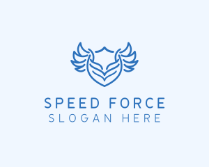 Shield Wings Badge logo design