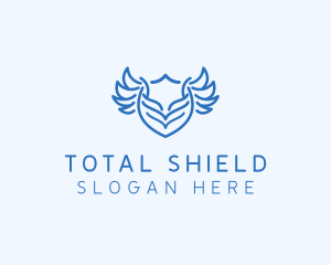 Shield Wings Badge logo design