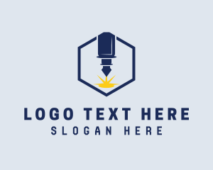 Hexagonal - Laser Machinery Spark logo design