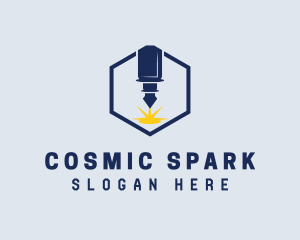 Laser Machinery Spark logo design