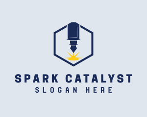 Laser Machinery Spark logo design