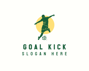Soccer Ball Kick Sport logo design