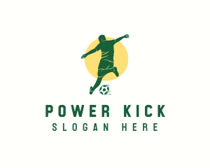 Soccer Ball Kick Sport logo design