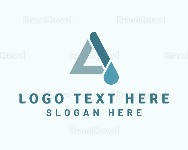 Liquid Droplet Letter A Logo