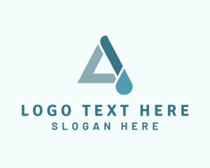 Professional - Liquid Droplet Letter A logo design