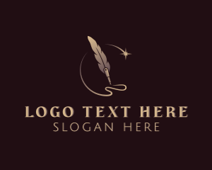 Blogger - Moon Writer Stationary logo design