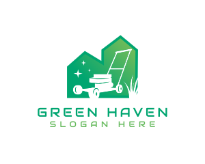 Lawn Mower Turf Maintenance logo design