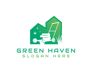 Turf - Lawn Mower Turf Maintenance logo design