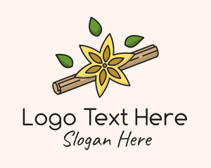 Flavor - Leaf Cinnamon Roll logo design