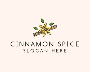 Cinnamon - Leaf Cinnamon Roll logo design