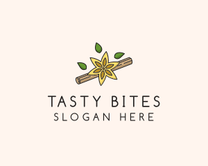 Flavor - Leaf Cinnamon Roll logo design