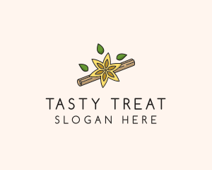 Flavor - Leaf Cinnamon Roll logo design