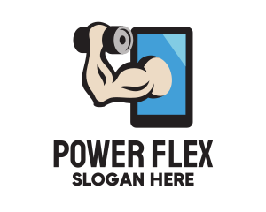 Mobile Fitness Smartphone logo design